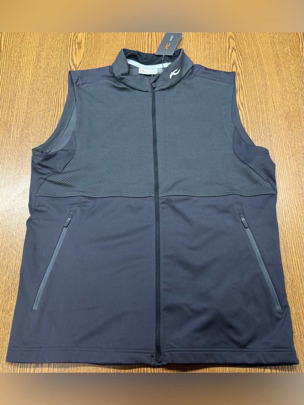 KJUS Mens Delian Vest - Black/Dark Gray Size M/50 NWT